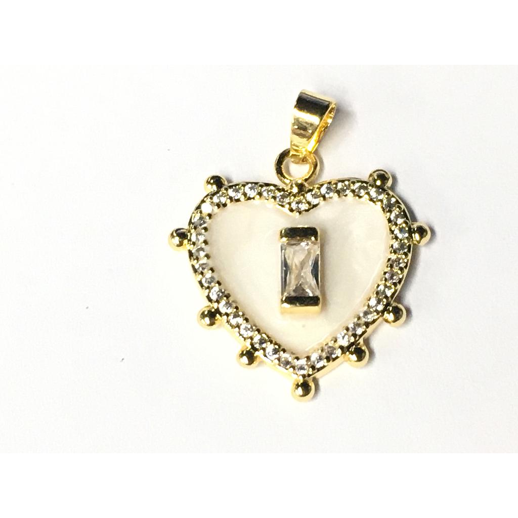 DIJE CORAZON ENAMEL Y MICROCIRCONIA