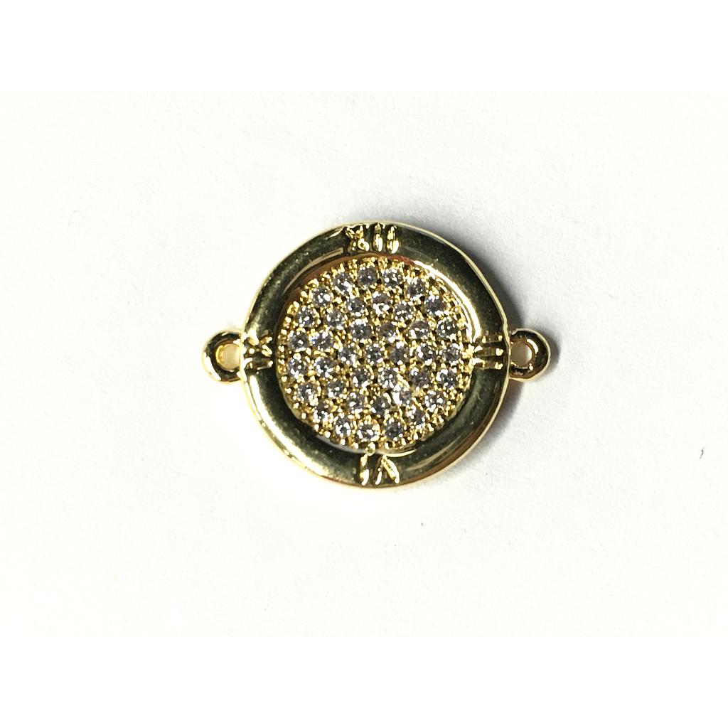 DIJE REDONDO RELOJ 13MM MICROCIRCONIA