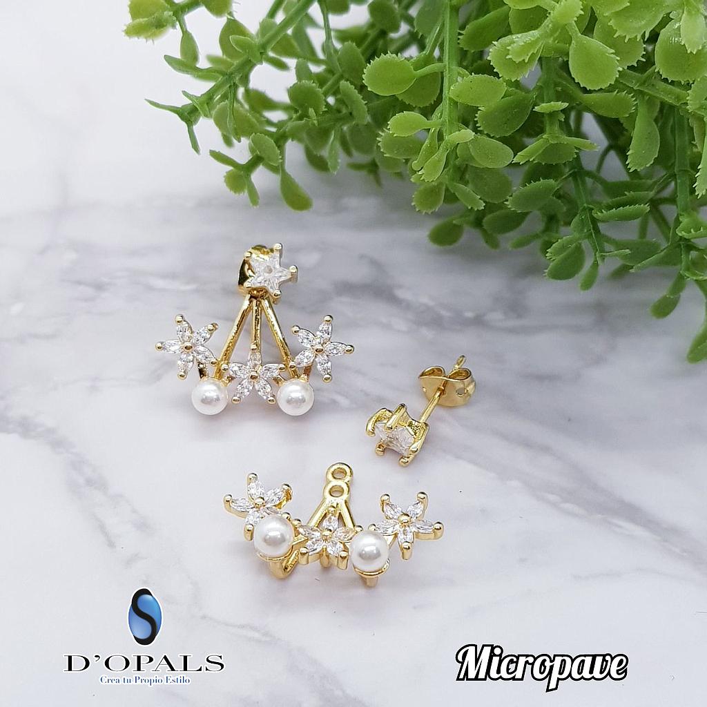 ARETES DE FLORES MICROCIRCONIA