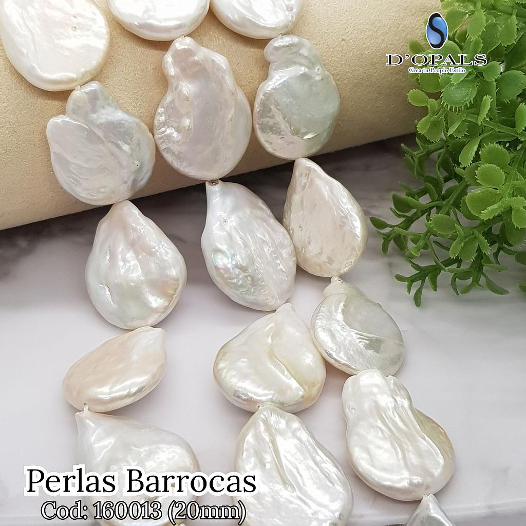 RISTRA PERLAS BARROCAS REDONDAS 25MM