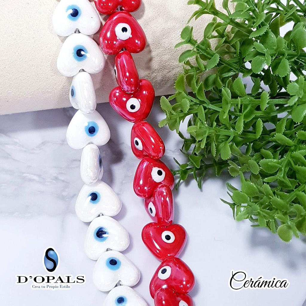 CERAMICA CORAZON CON OJO 13X15MM