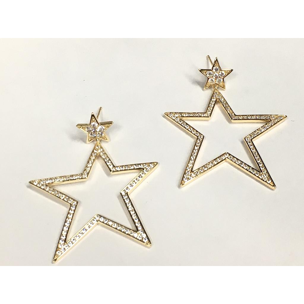 ARETES ESTRELLA ELECTROENCHAPADO