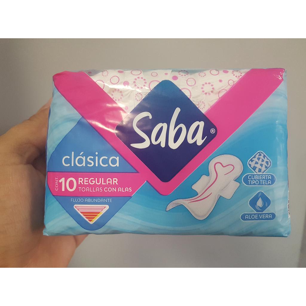 TOALLAS SANITARIAS SABAS CLASICA CON ALAS