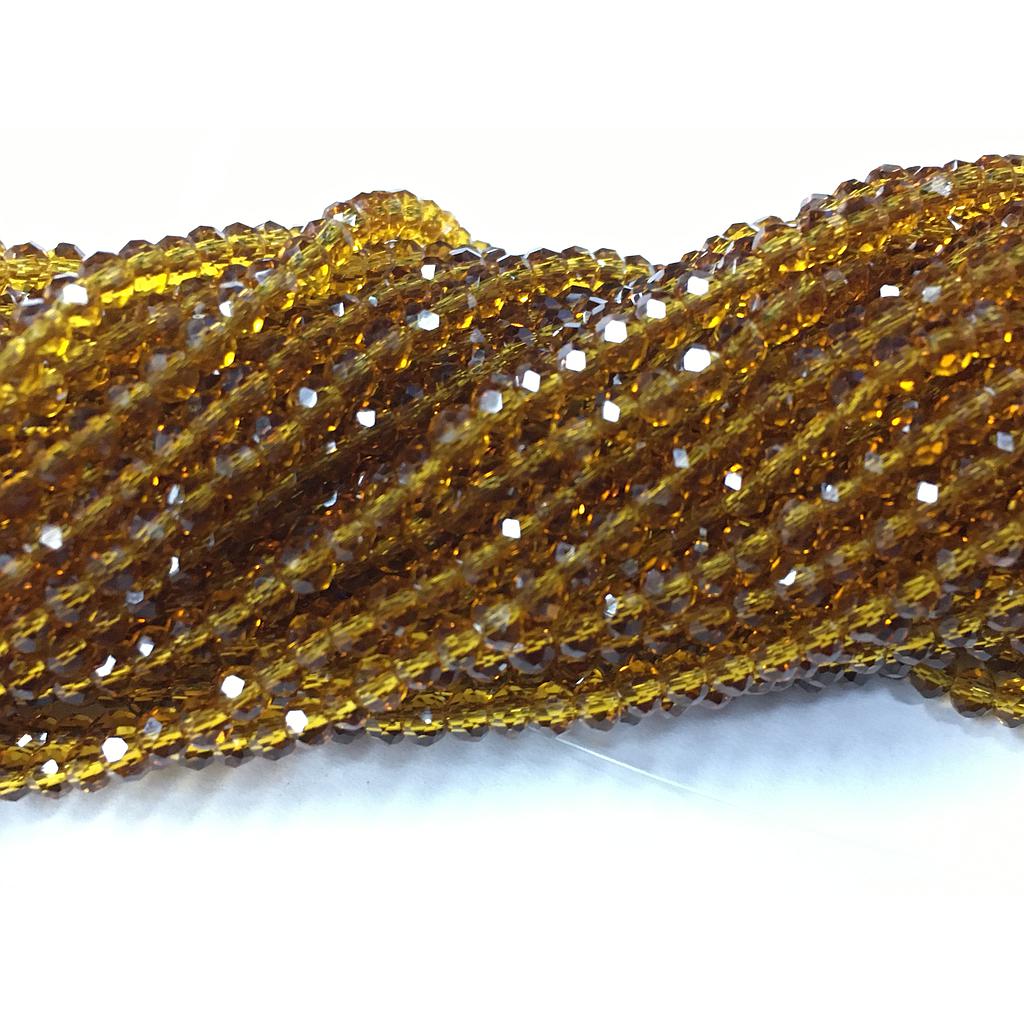 CRISTAL RONDEL MARRON CINNAMON 3MM