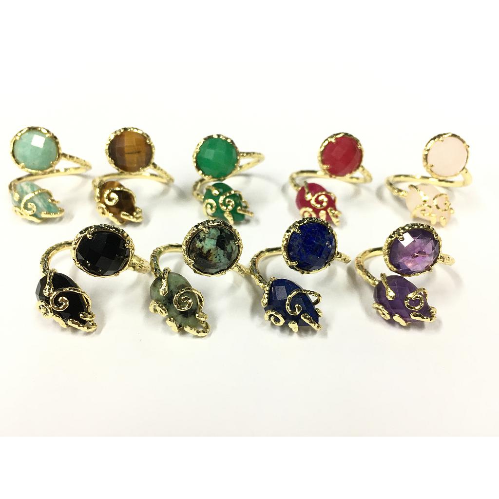 ANILLO AJUSTABLE CON PIEDRA ENGARZADA
