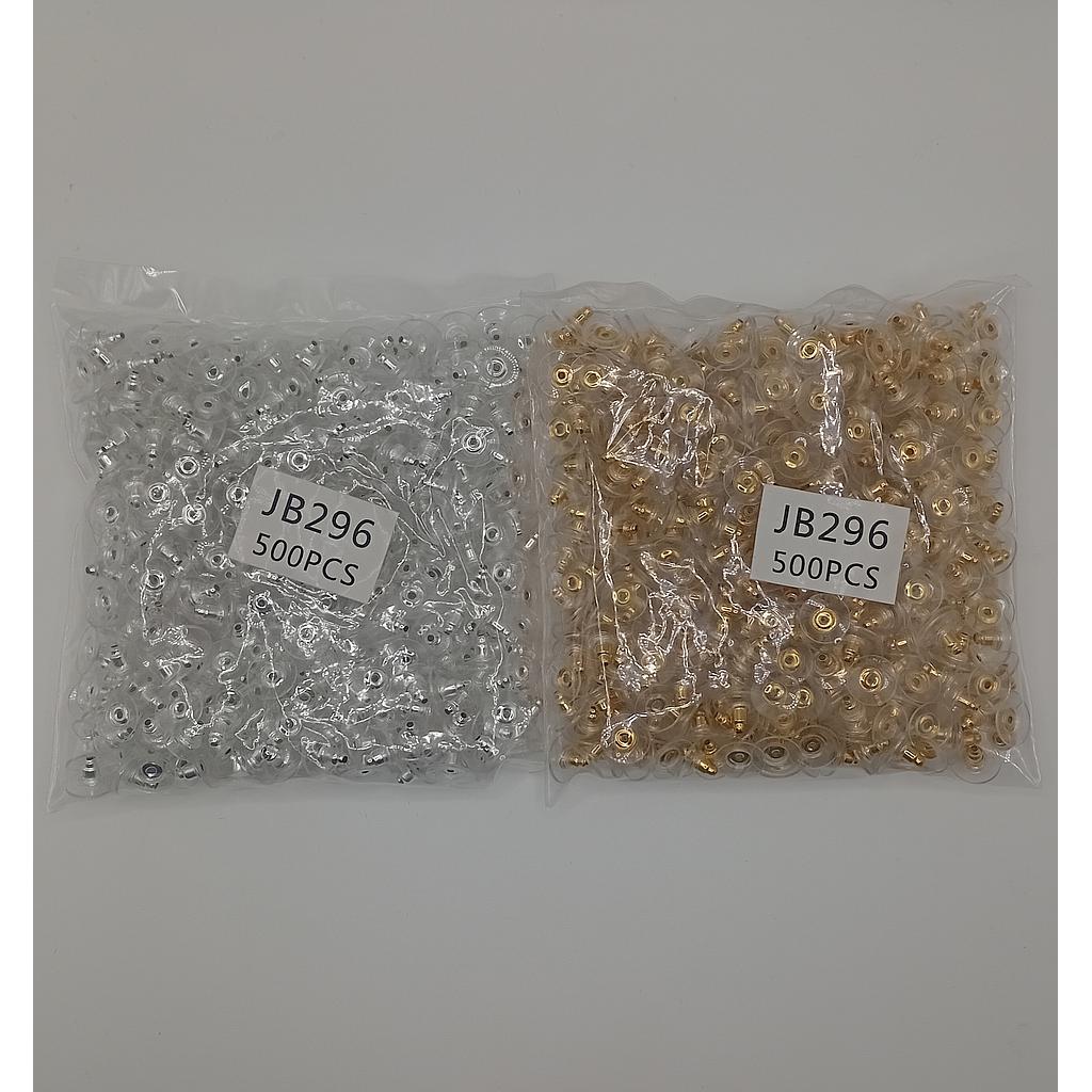 TAPONES PARA ARETES CON PLASTICO 500PCS