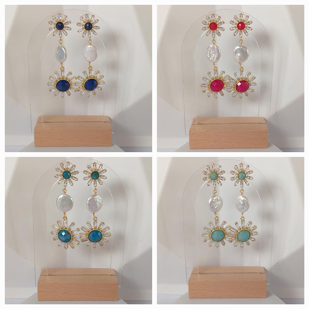 ARETES DE MICROCIRCONIA CON PERLA