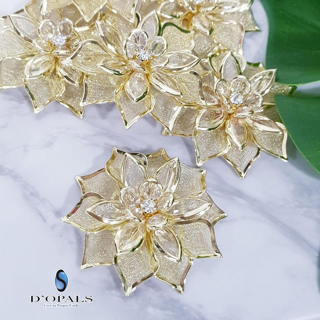 FLOR ACRILICA CON CRISTAL 18MM