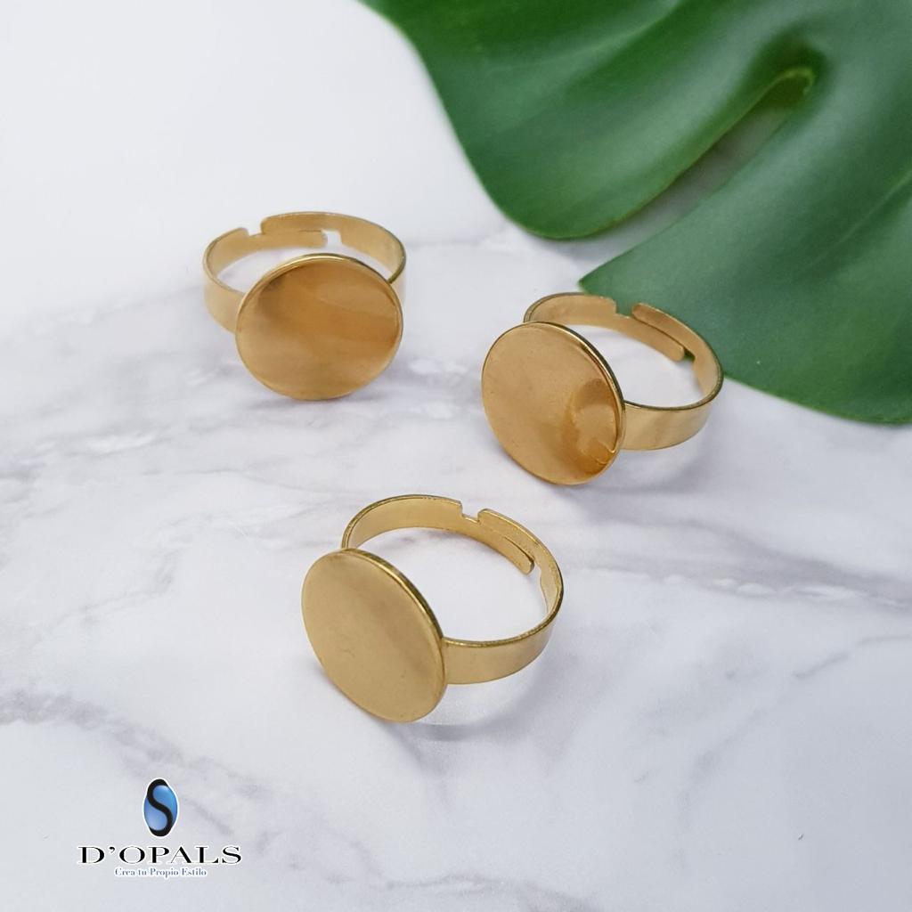 ANILLO AJUSTABLE PARA PEGAR PERLA ACERO