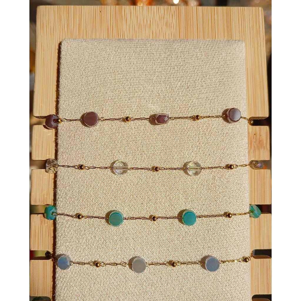 CADENA DE ACERO CON CRISTALES