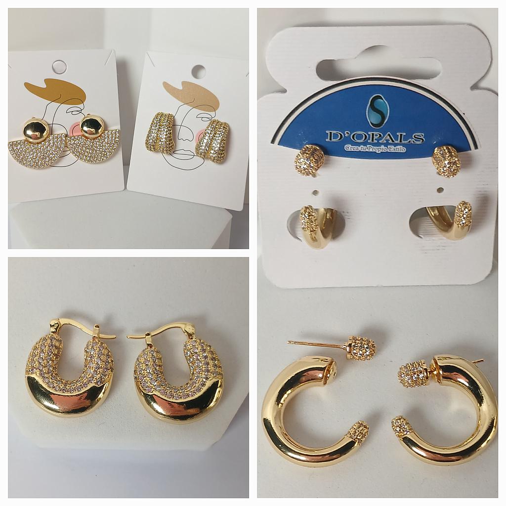 HOOPS Y ARETES DE MICROCIRCONIA