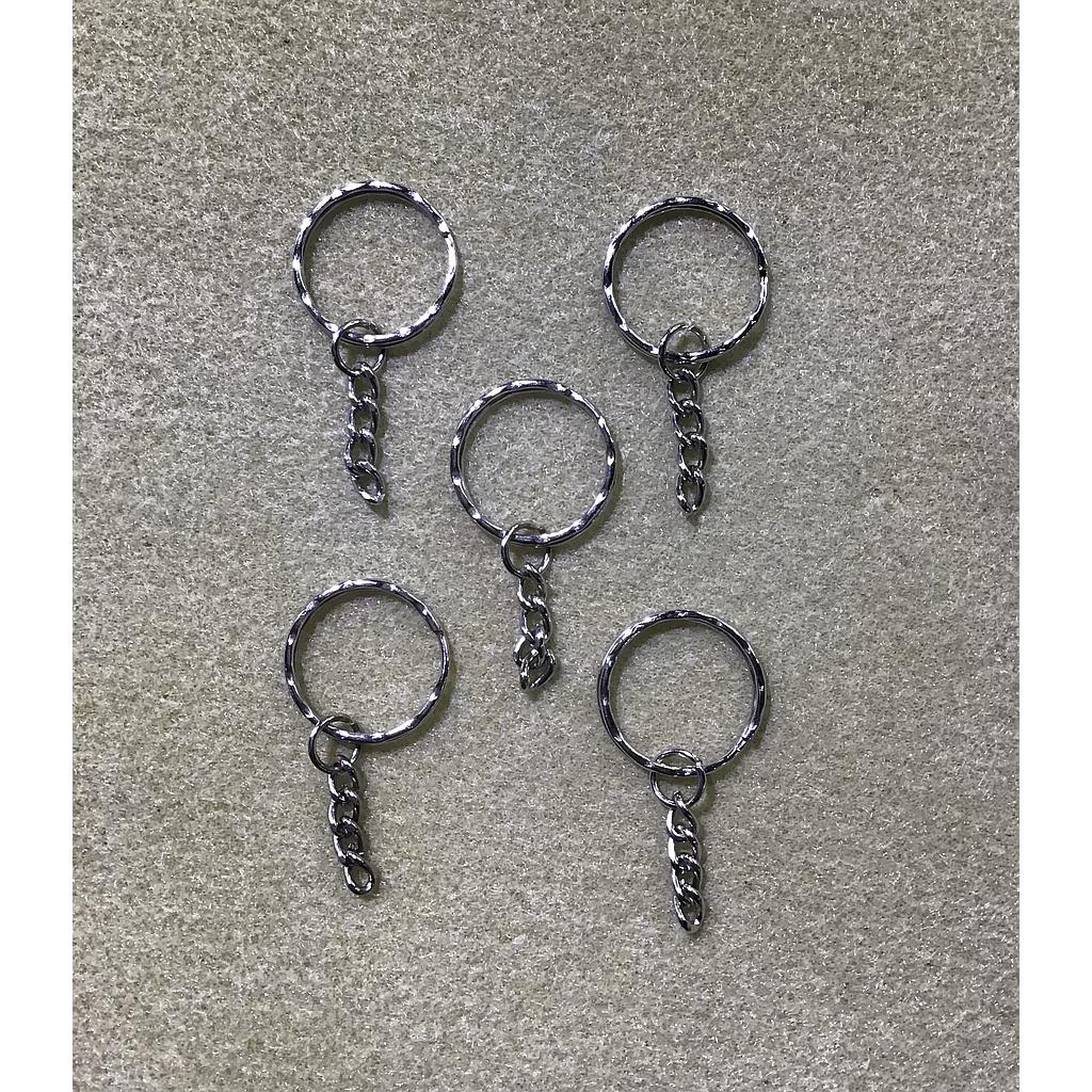 ARGOLLA PARA LLAVERO PLATEADA 25MM 100PCS
