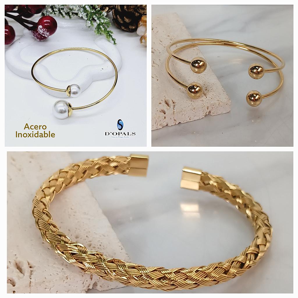 BRAZALETES DE ACERO INOXIDABLE