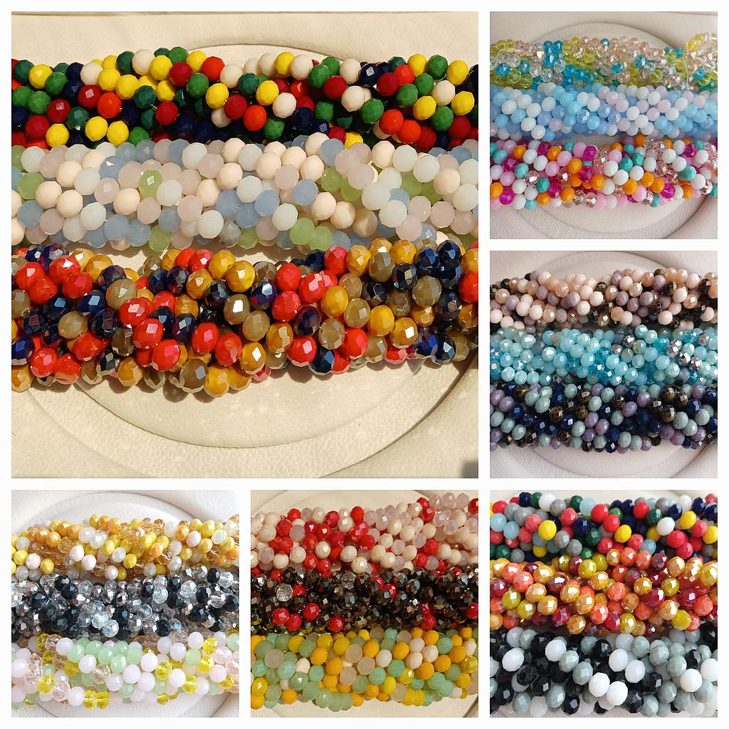 CRISTAL RONDEL MULTICOLOR 8MM LIQUIDACION