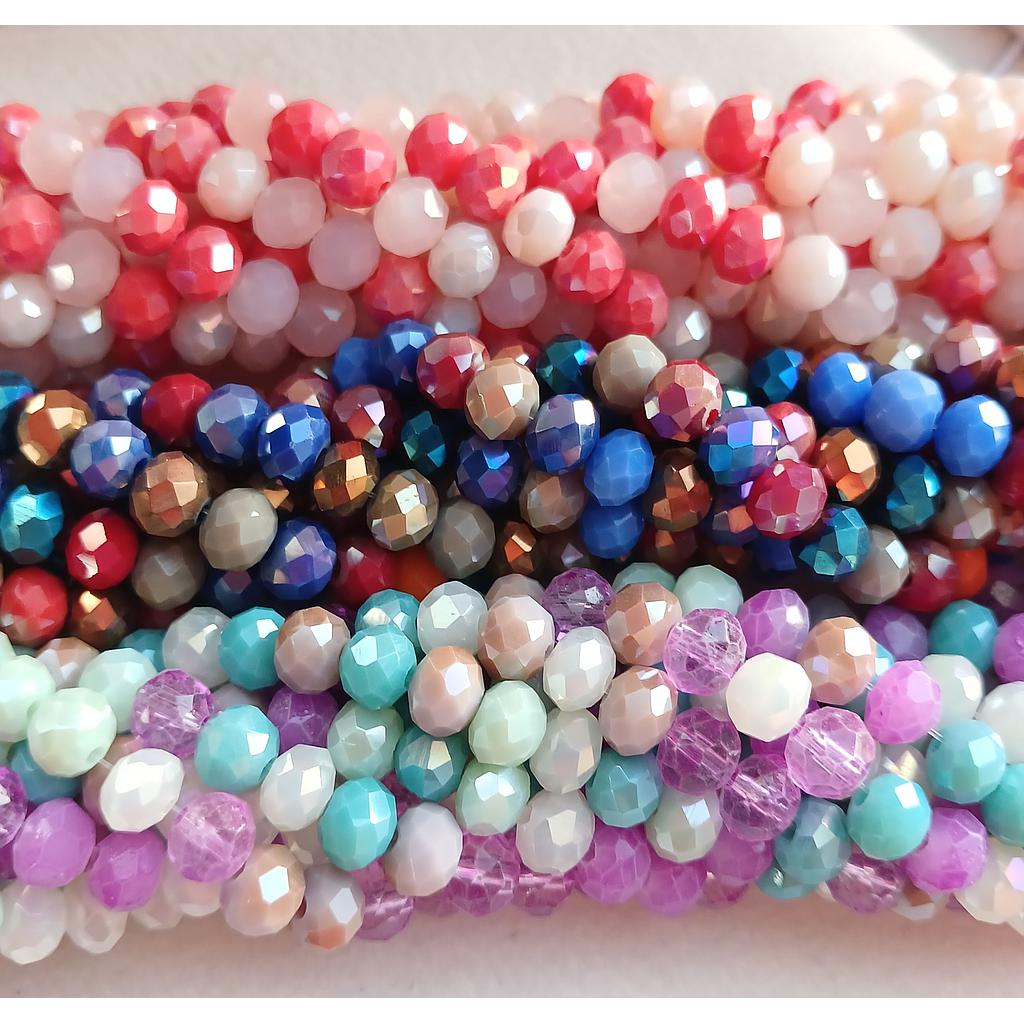 CRISTAL RONDEL MULTICOLOR 6MM LIQUIDACIO