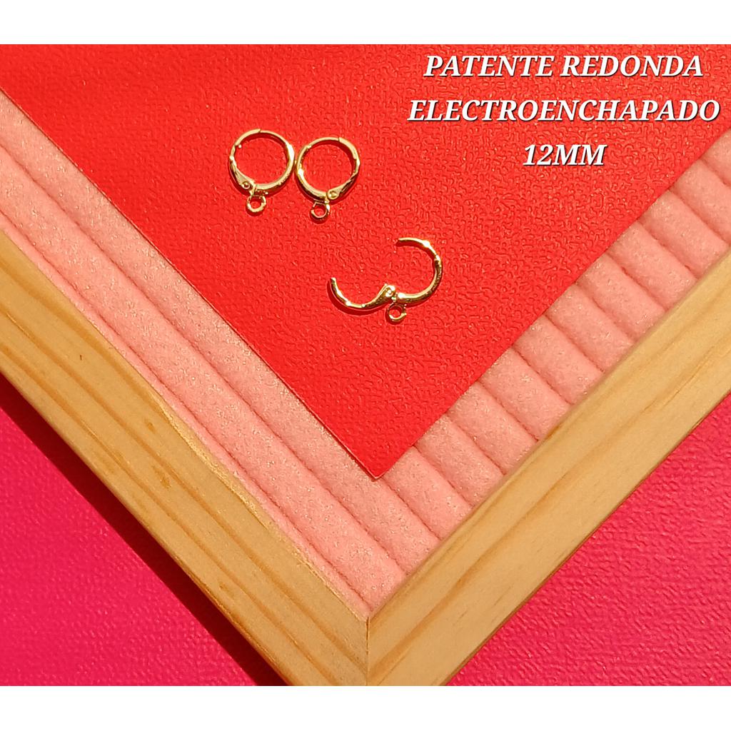 PATENTE REDONDA ELECTROENCHAPADO 12MM