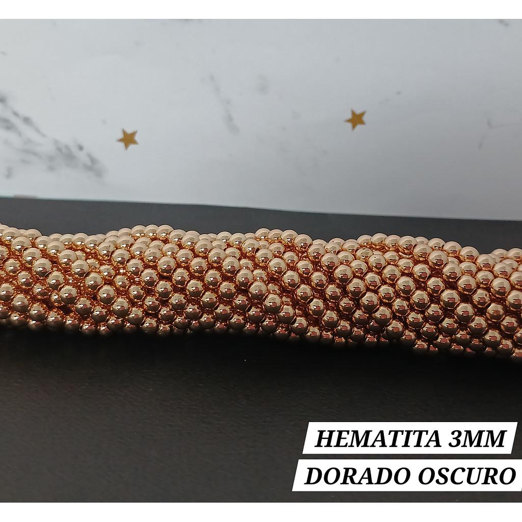 HEMATITA DORADA OSCURO 3MM