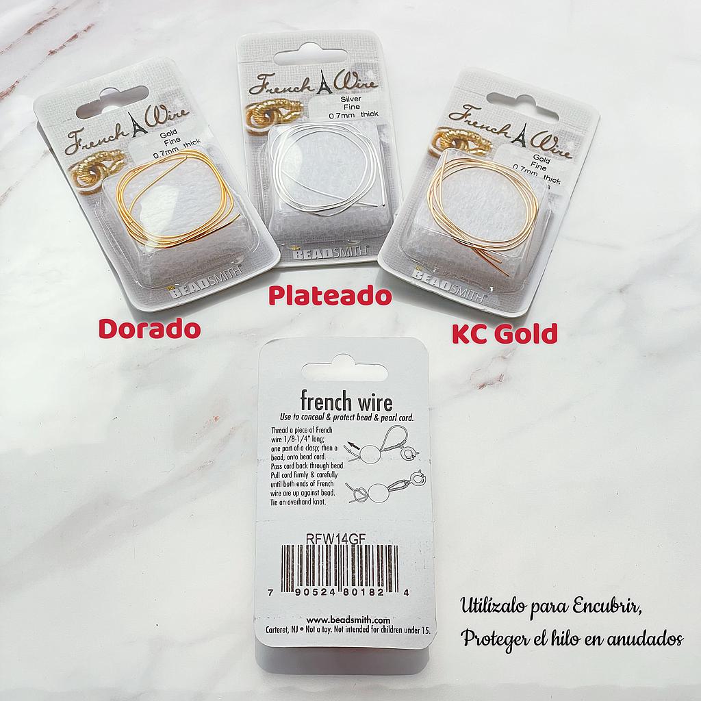 ALAMBRE FRANCES KC GOLD 0.7MM, 14 PULGADAS