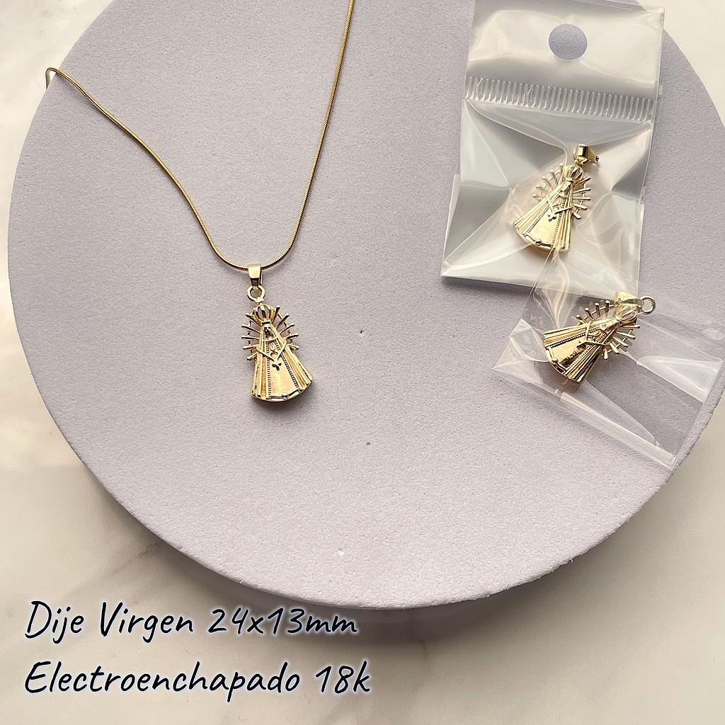 DIJE VIRGEN ELECTROENCHAPADO 18K