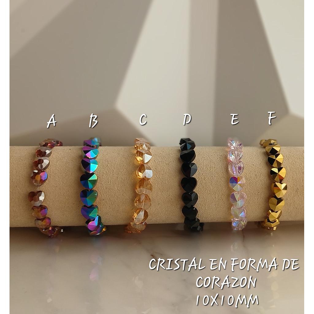 CRISTAL EN FORMA DE CORAZON 10X10MM