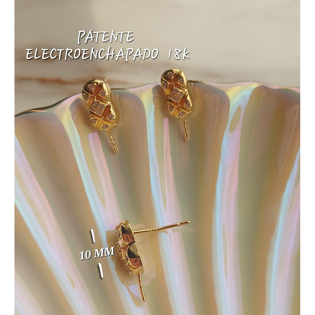 PATENTE ELECTROENCHAPADO 18K 10MM