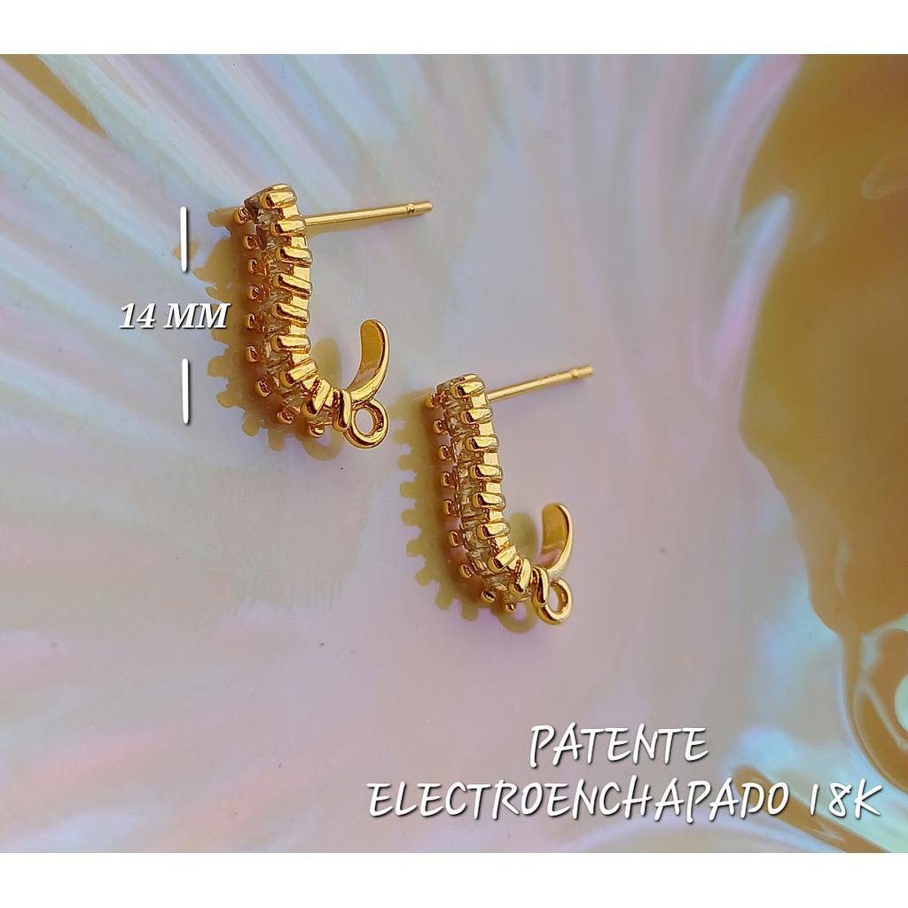 PATENTE ELECTROENCHAPADO 18K 14MM