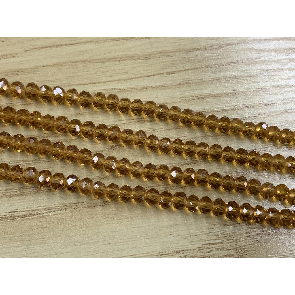 CRISTAL RONDEL MARRON CINNAMON 8MM