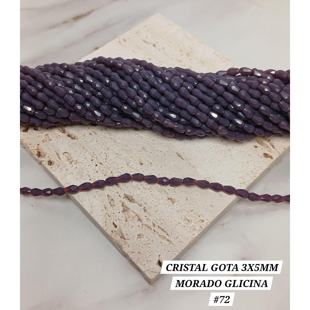 CRISTAL DE GOTA 3X5MM MORADO GLICINA