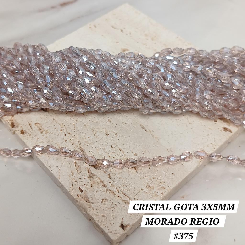 CRISTAL DE GOTA 3X5MM MORADO REGIO