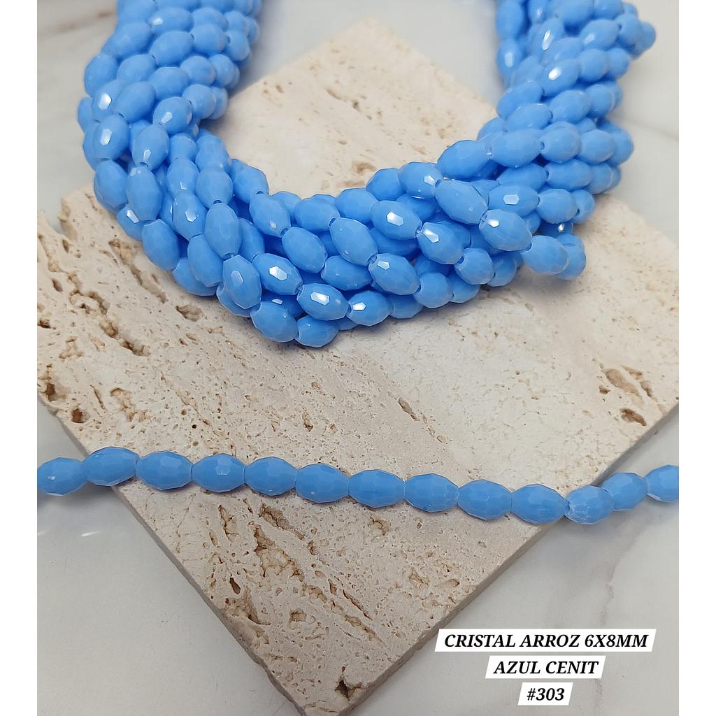 CRISTAL ARROZ AZUL CENIT 6X8MM
