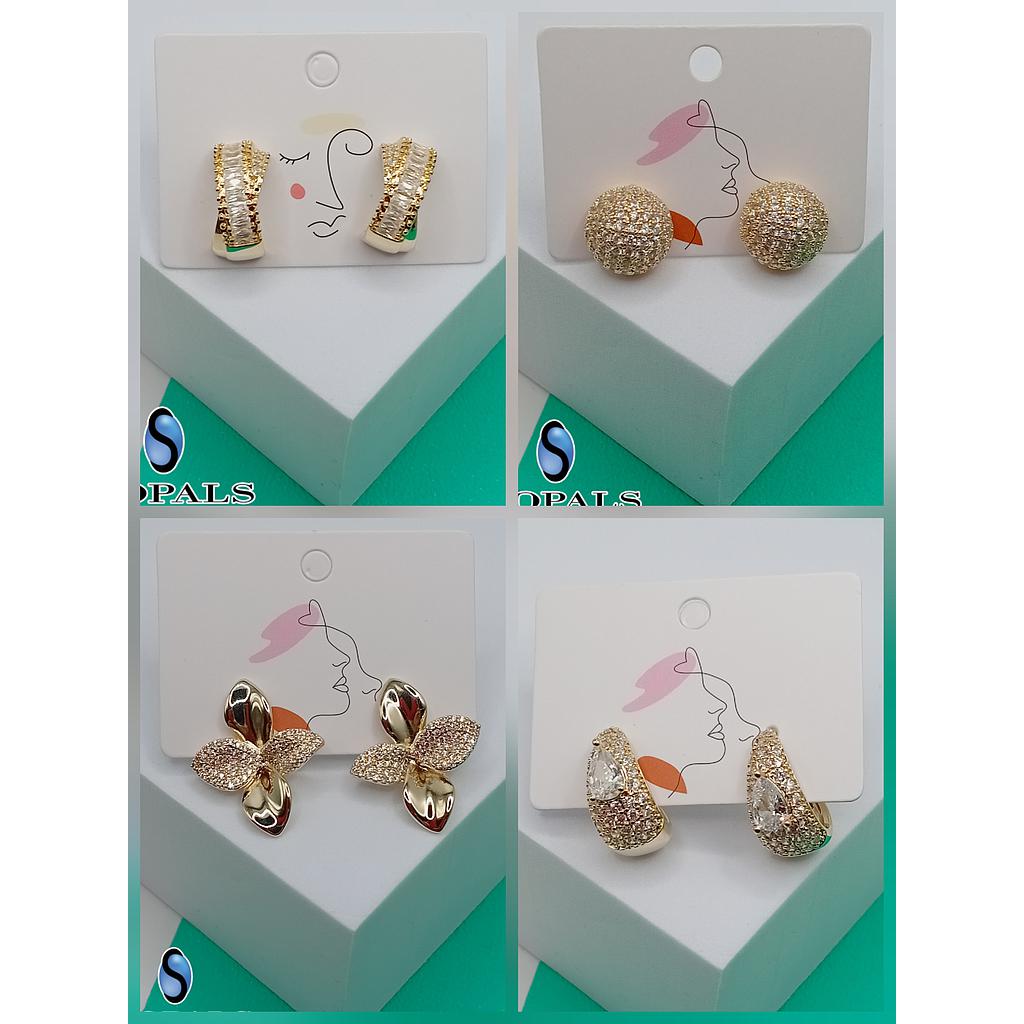 HOOPS Y ARETE DE MICROCIRCONIA