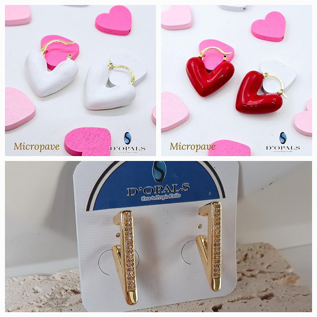 HOOPS Y ARETE DE MICROCIRCONIA