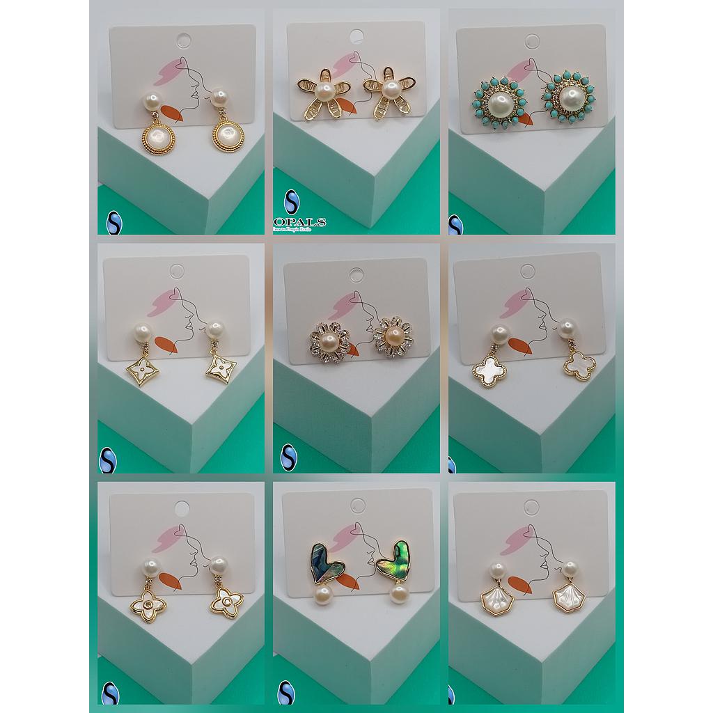 ARETES CON PERLA DE RIO DE MICROCIRCONIA