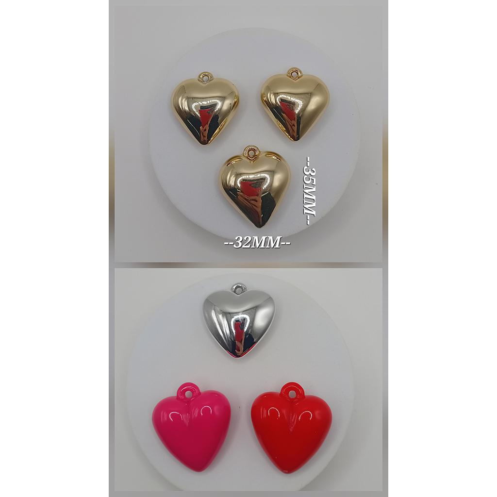 DIJE CORAZON ACRILICO