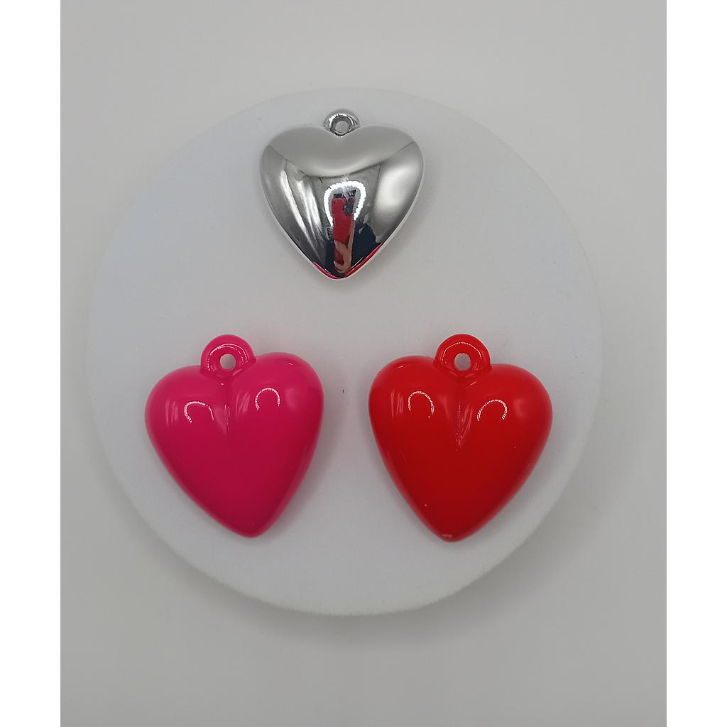 DIJE CORAZON ACRILICO