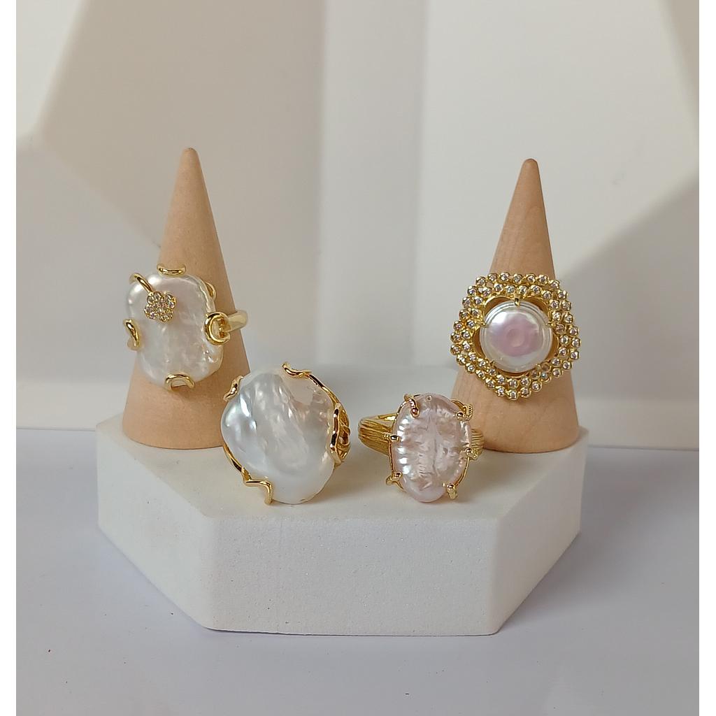 ANILLOS AJUSTABLES CON PERLA DE MICROCIRCONIA