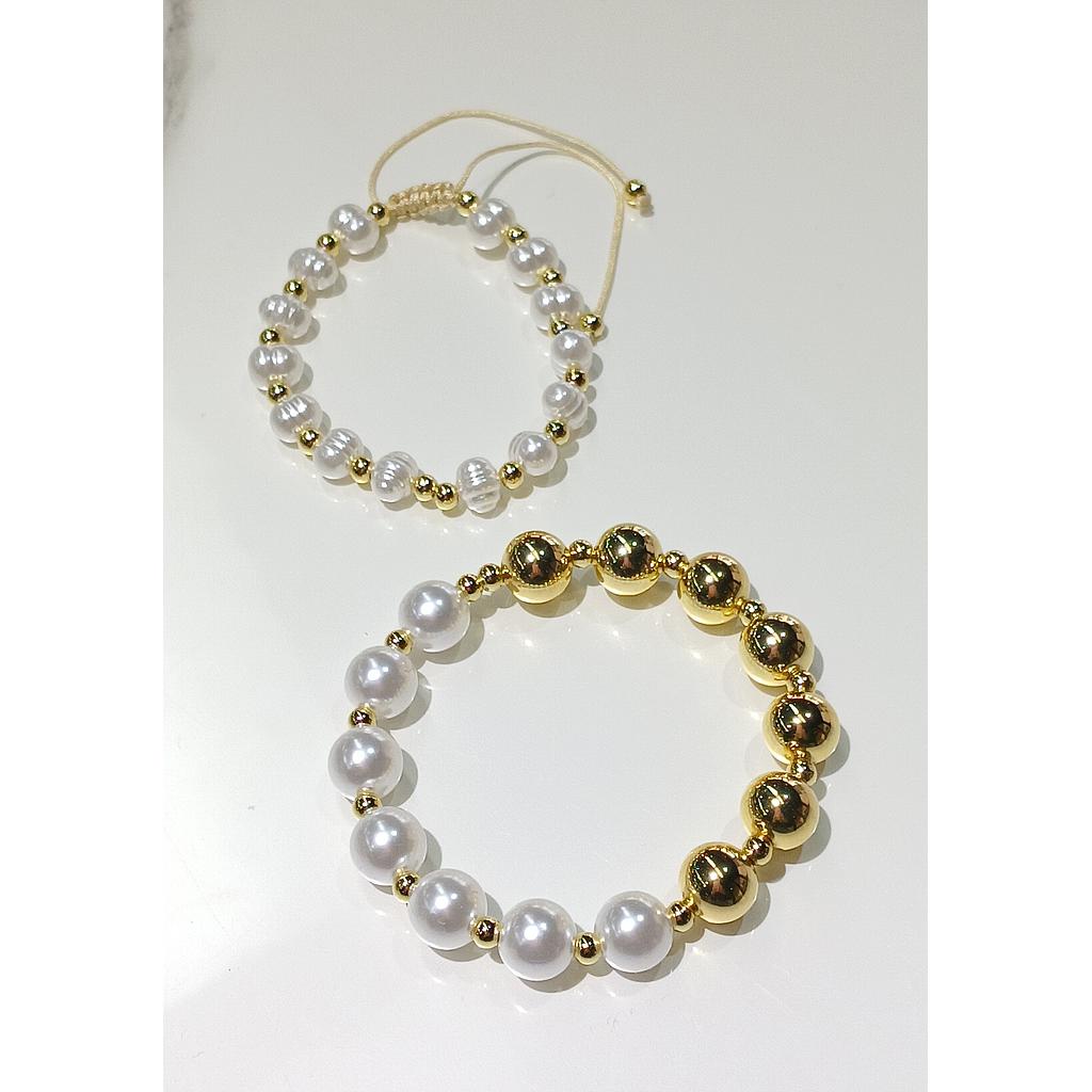 PULSERA CON PERLA ACRILICA