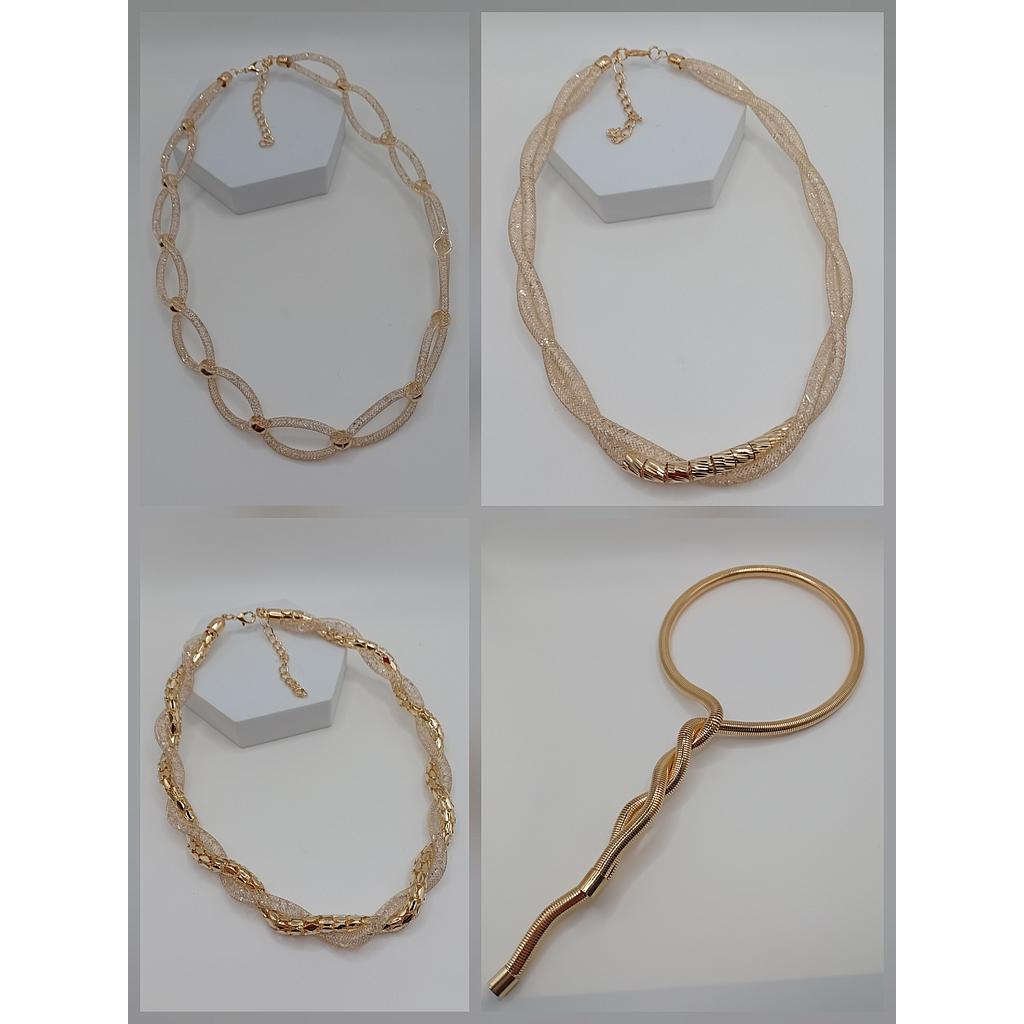 COLLARES TERMINADOS CON CORDON MANGUERA