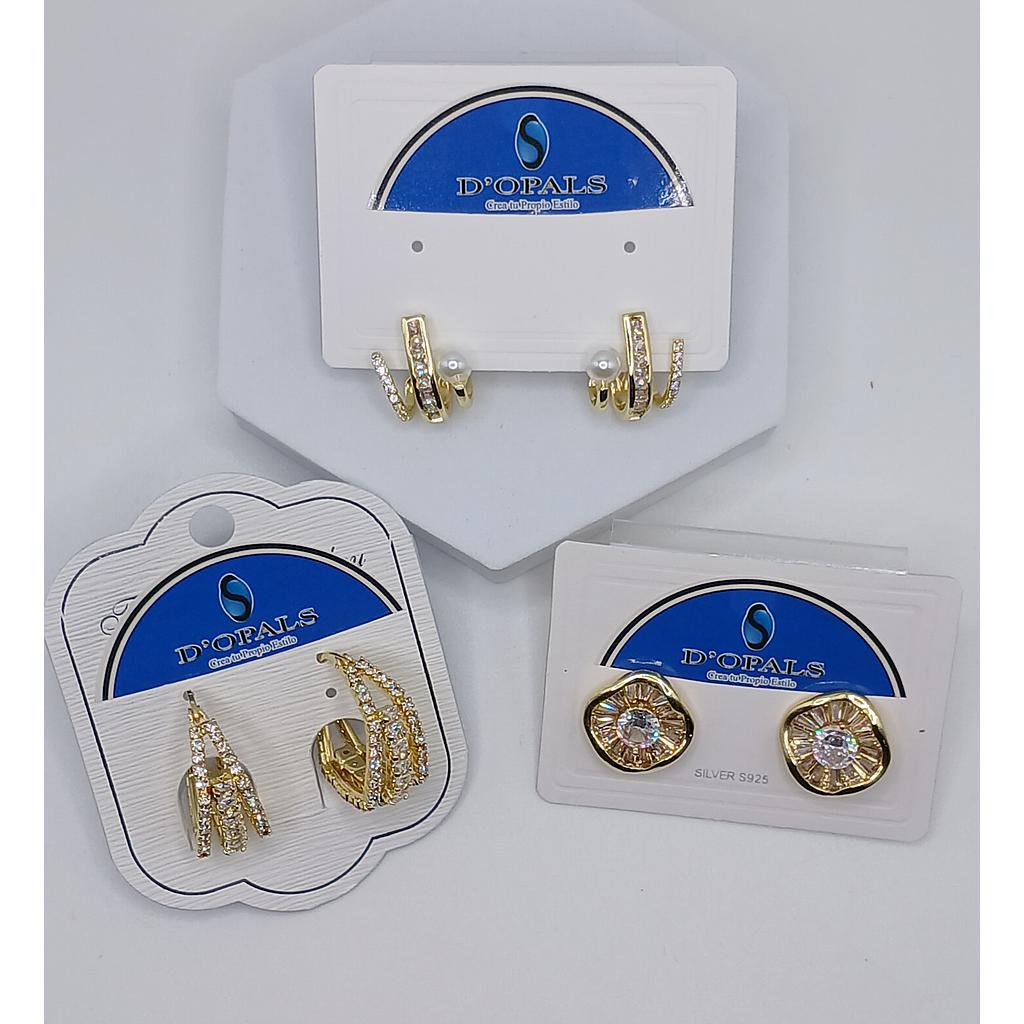 ARETES MICROCIRCONIA CON PIN DE PLATA