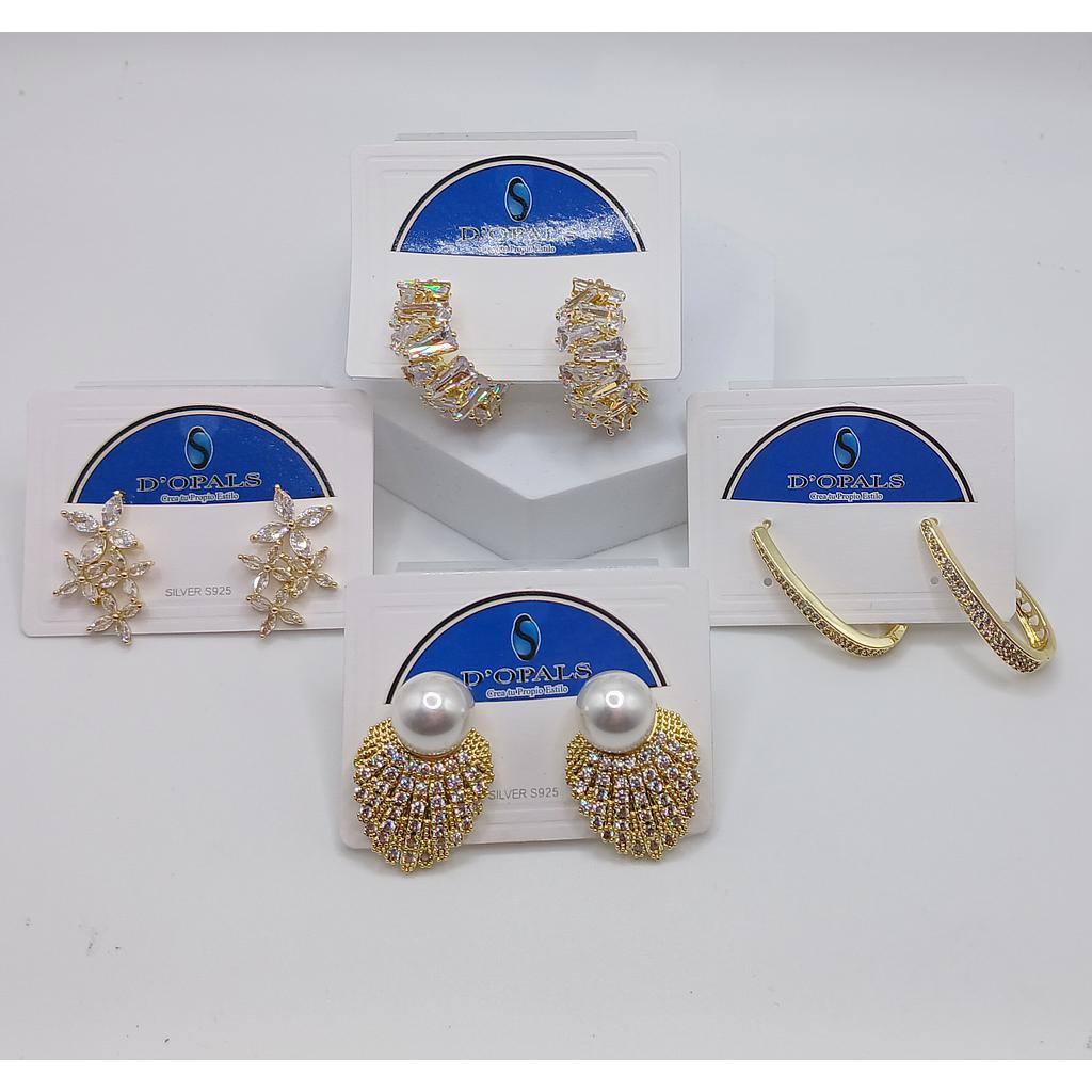 ARETES MICROCIRCONIA CON PIN DE PLATA