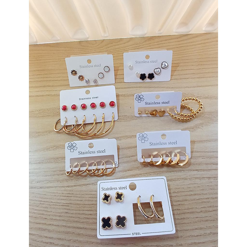 SET ARETES DE ACERO INOXIDABLE