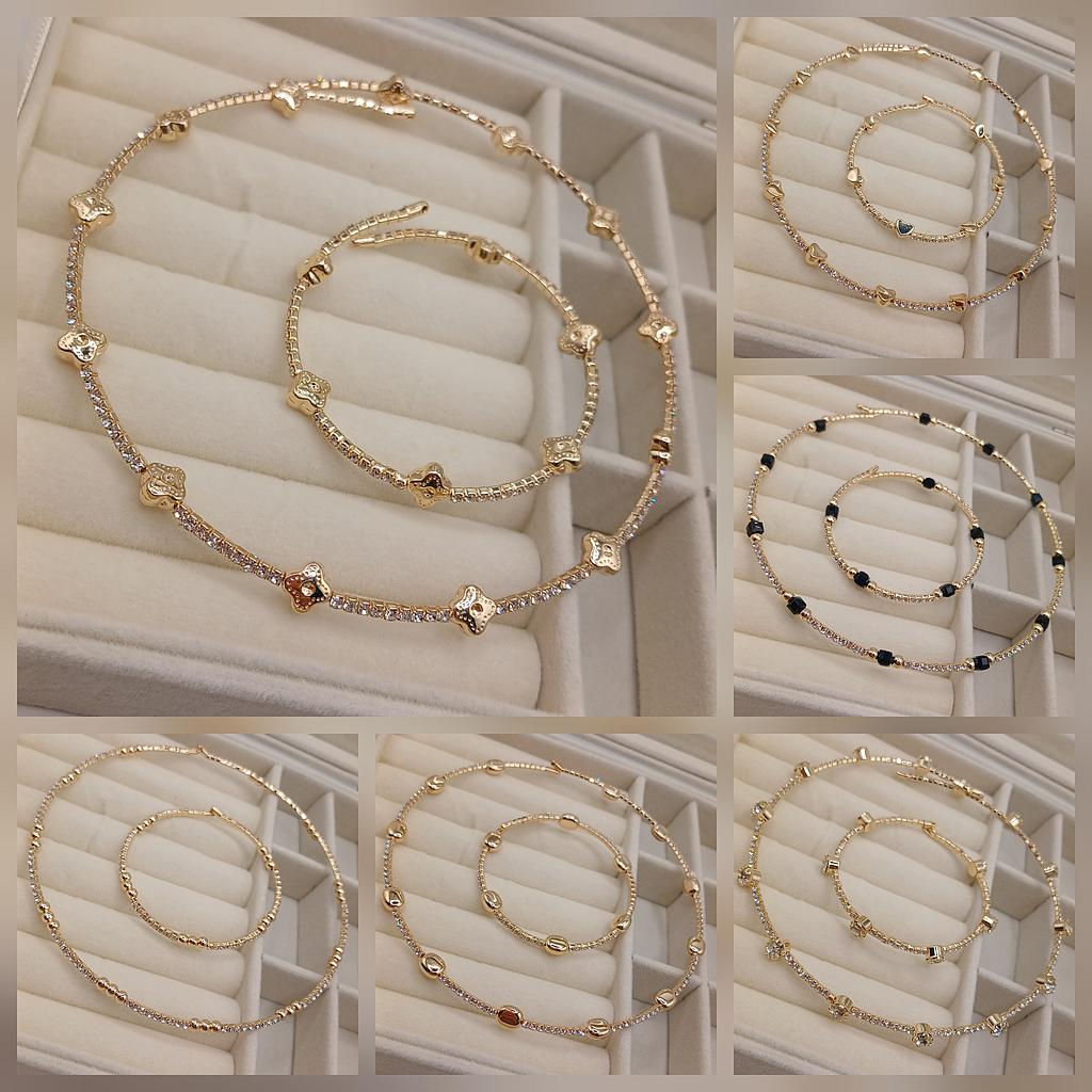 SET COLLAR Y PULSERA MICROCIRCONIA