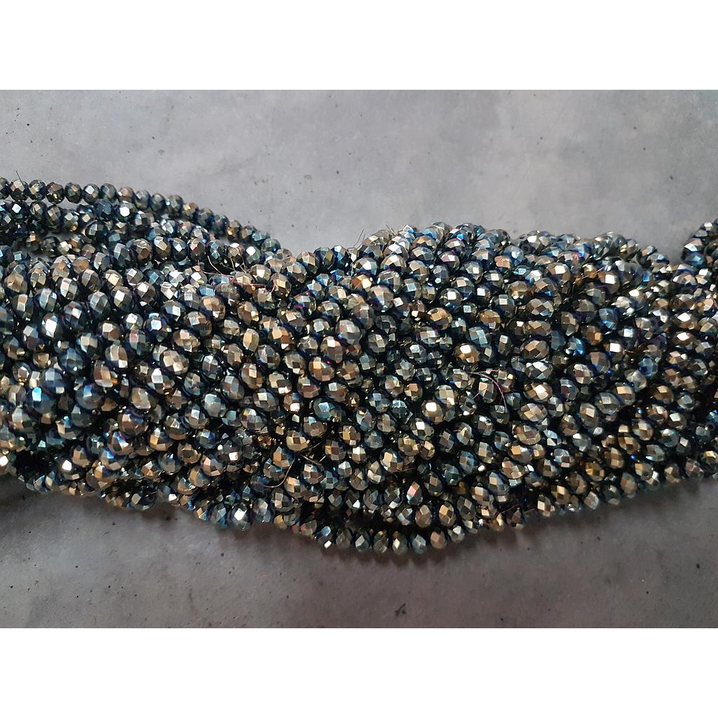 CRISTAL RONDEL DORADO TORNASOL AB 6MM