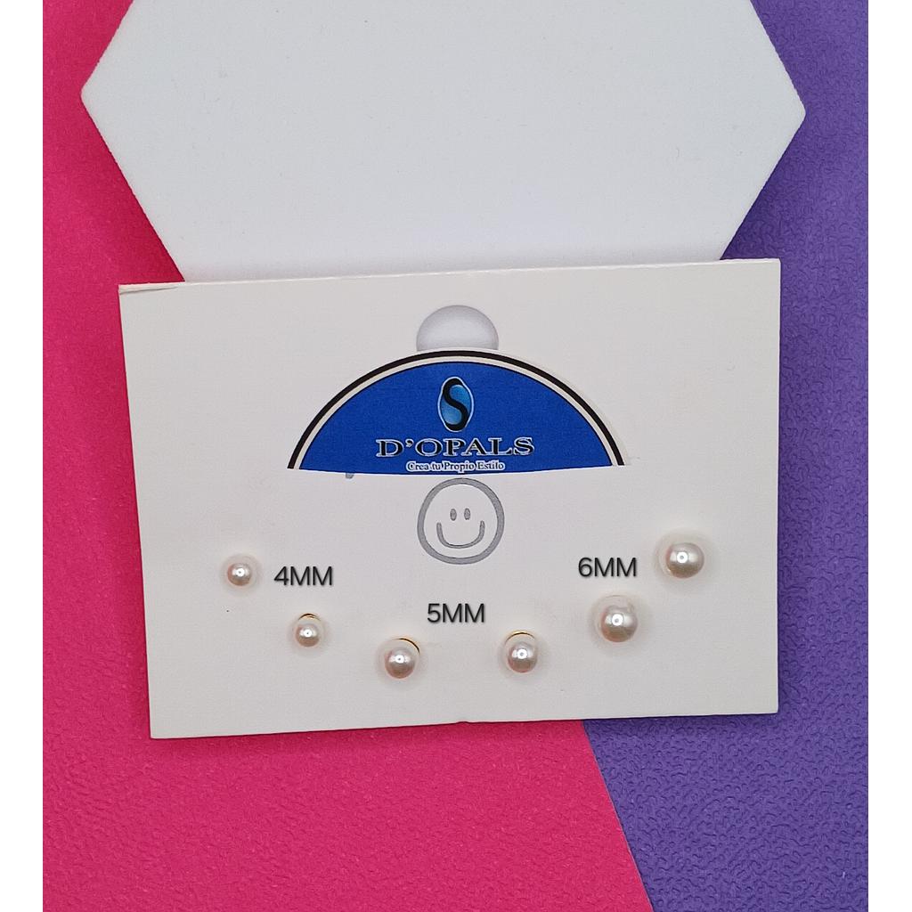 ARETES DE PERLA ACERO INOXIDABLE