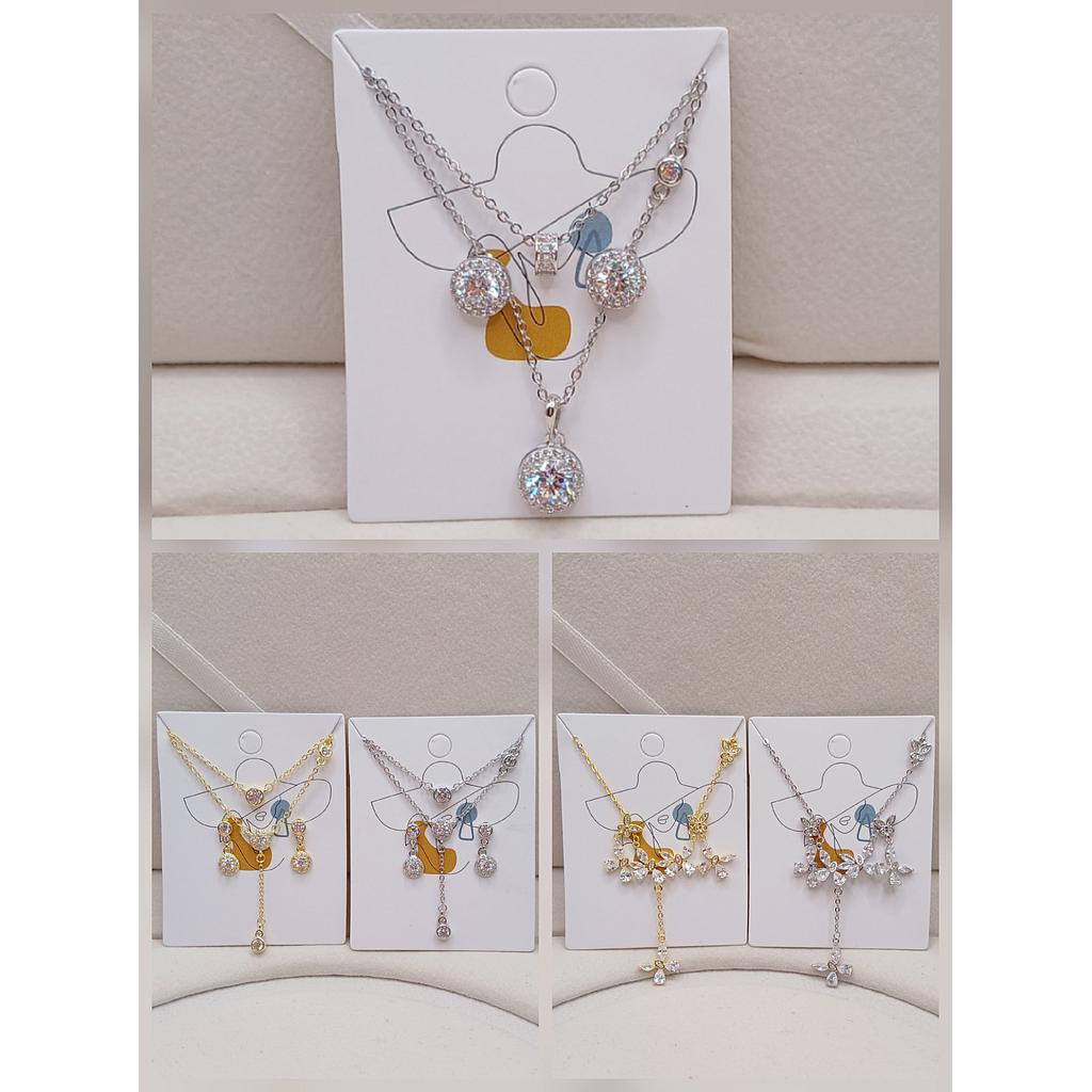 SET CADENA CON DIJE Y ARETES DE PLATA 925