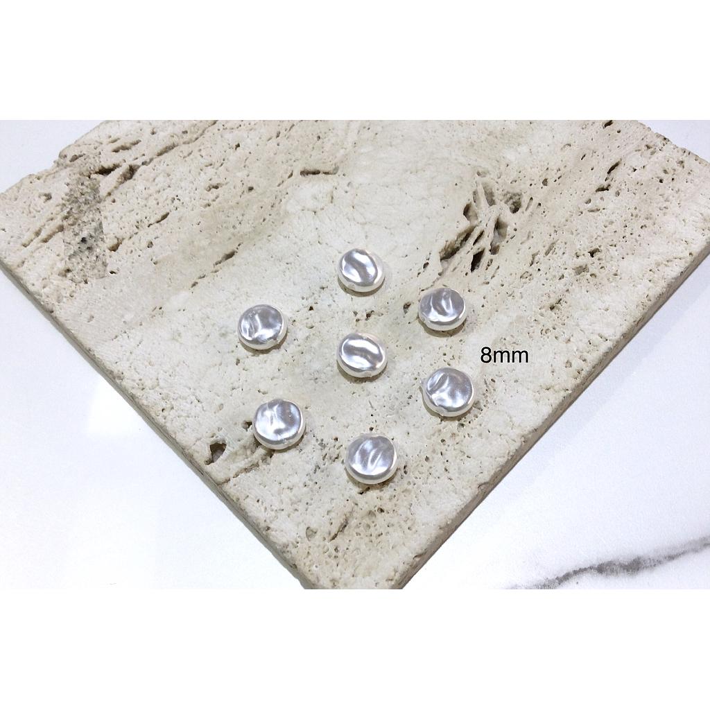 PERLA ACRILICA MONEDA 8MM-50PCS