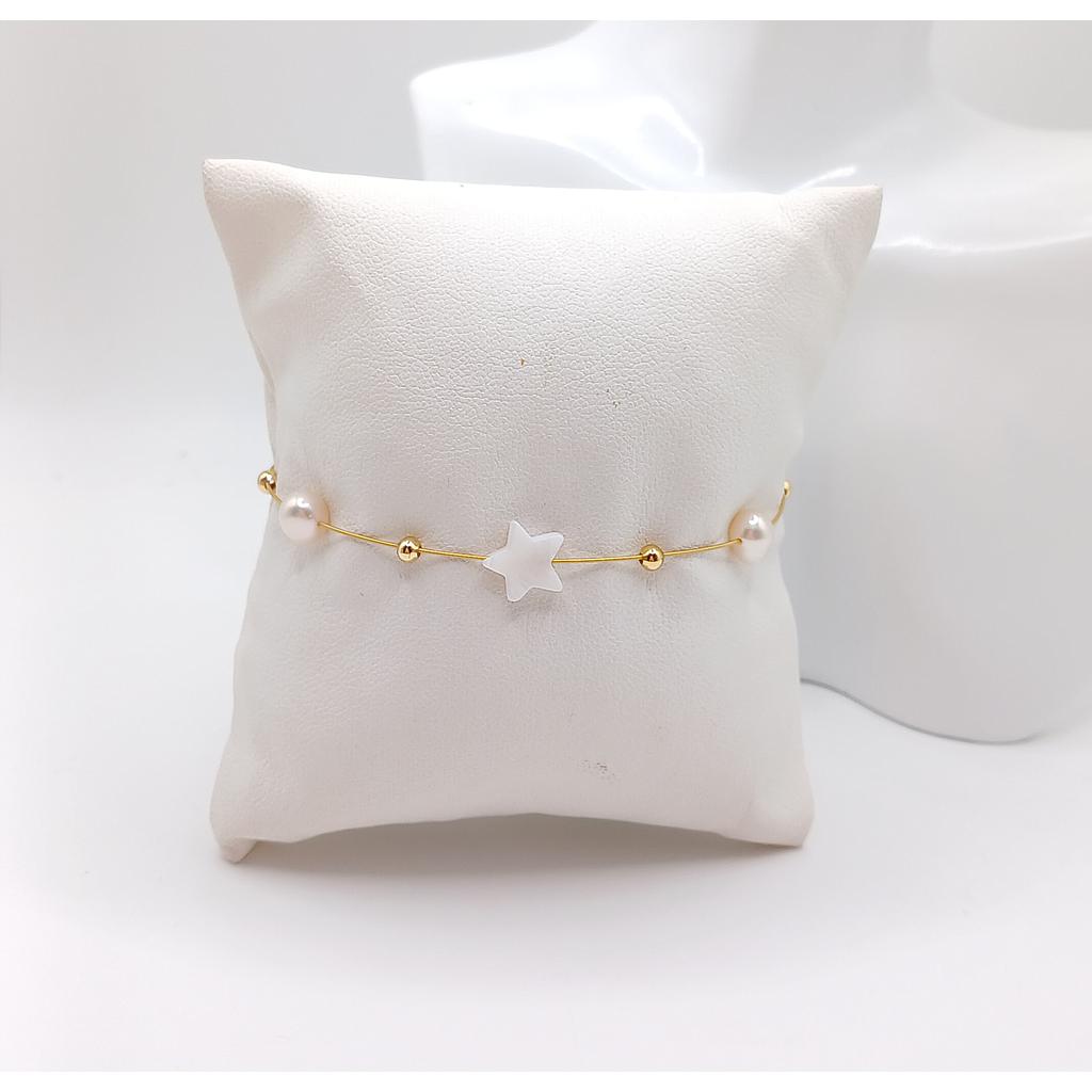 PULSERA TERMINADA CON PERLAS