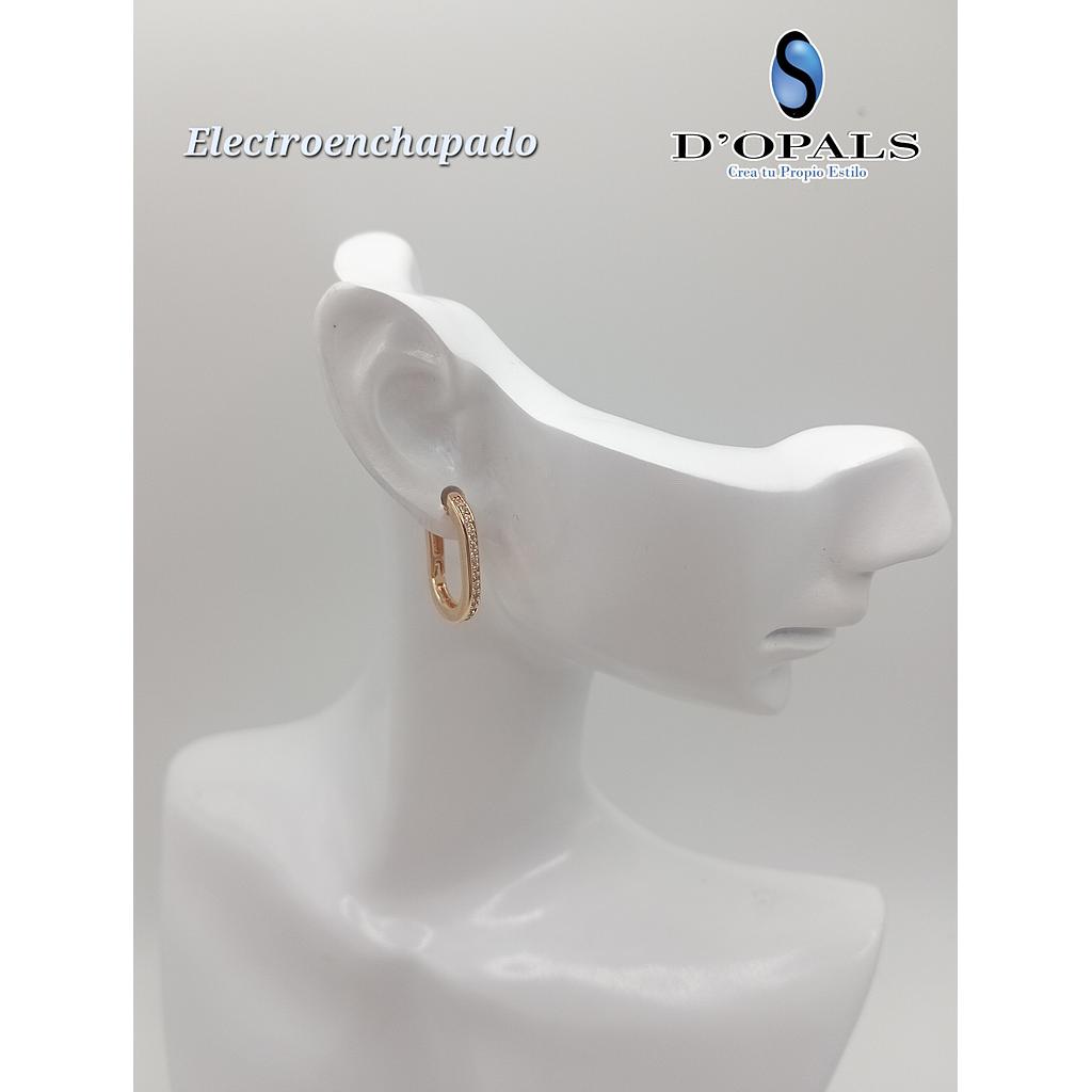 HUGGIE DE ELECTROENCHAPADO 18K 17X12MM