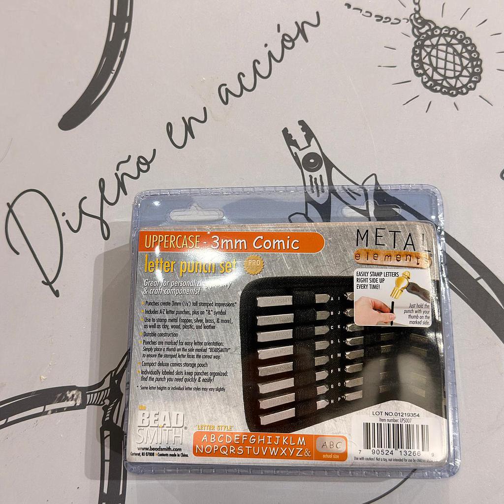 JUEGO DE LETRAS ESTAMPADORAS DE METAL 3MM
