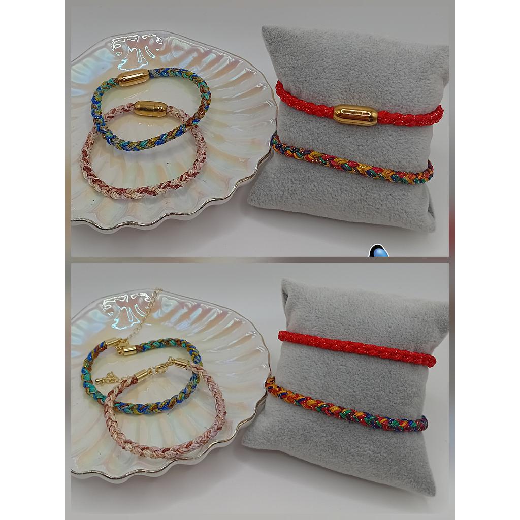 BRAZALETE DE HILO CON BROCHE